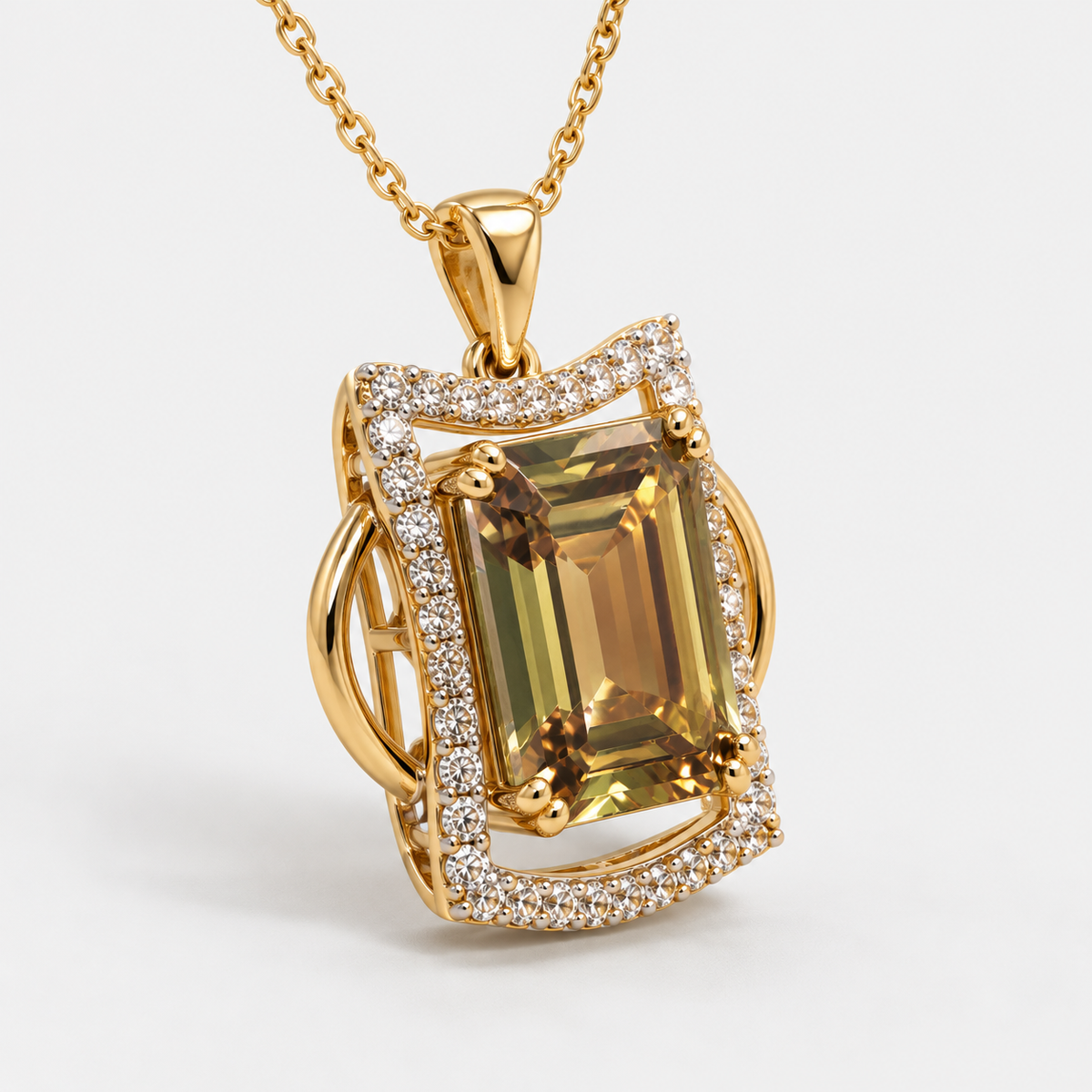 Diamond Portrait Csarite Necklace