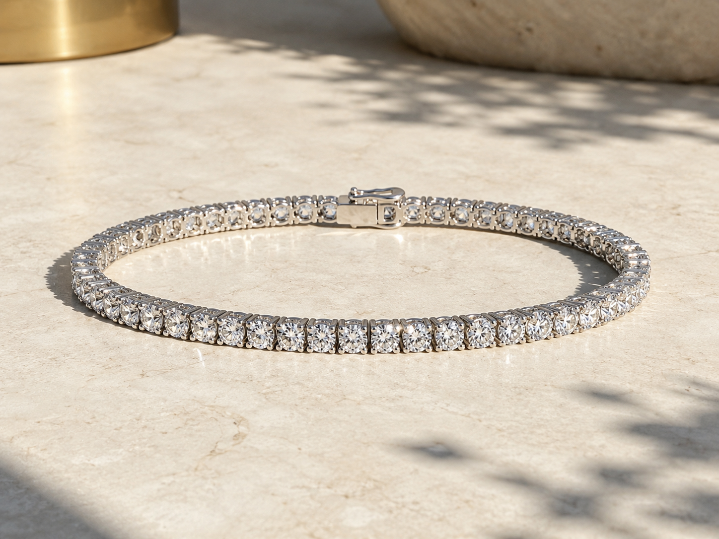 6ct Diamond Tennis Bracelet White Diamond