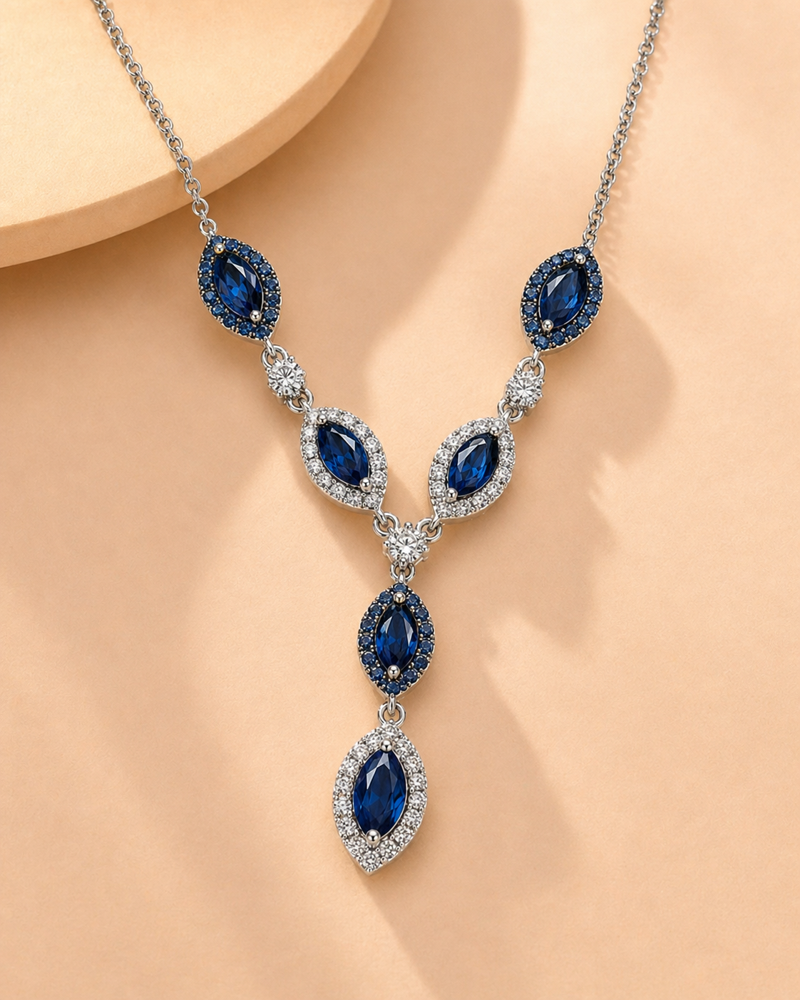Rainfall Sapphire Lariat Blue Sapphire