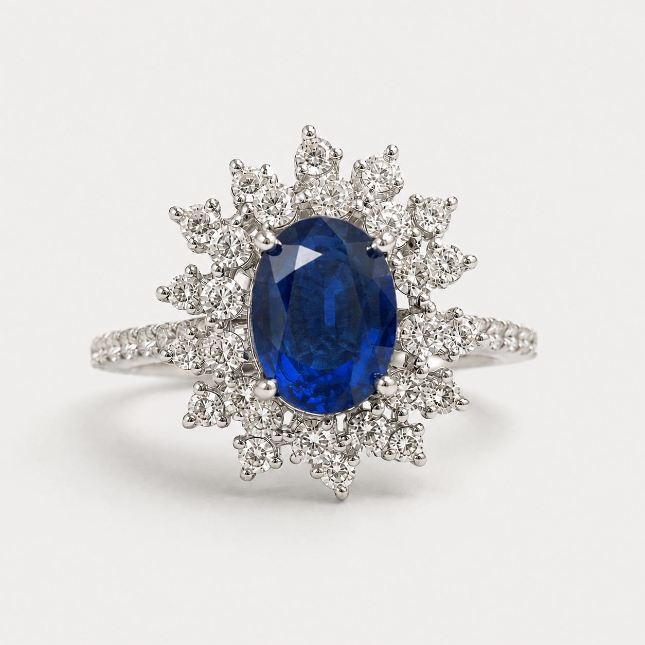 Cerulean Spark Sapphire Ring