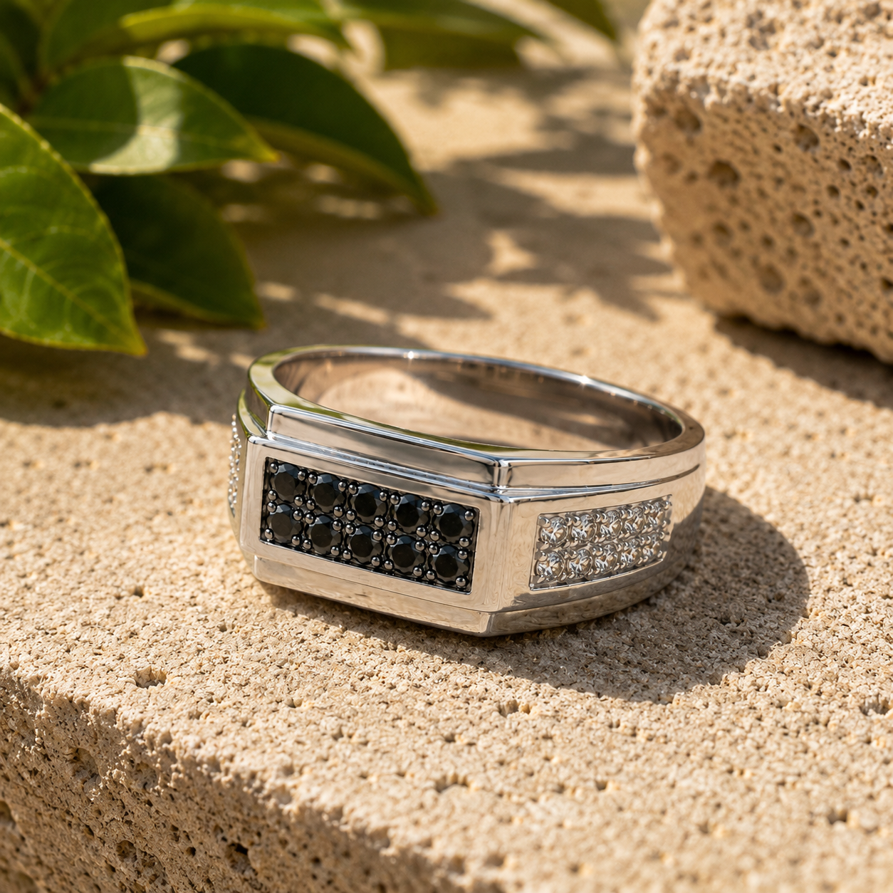 Dueling Diamond Mens Band