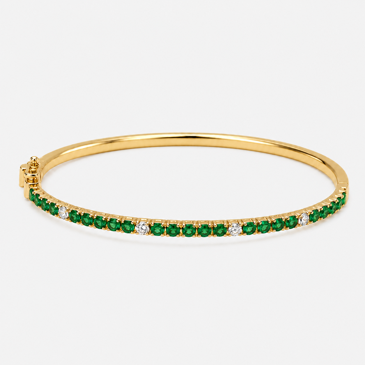 Emerald and Diamond Bangle Emerald