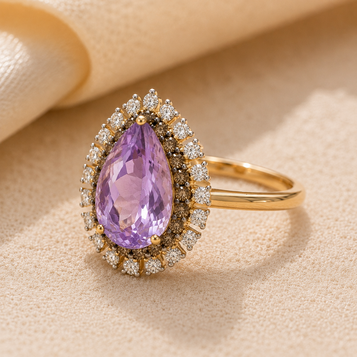 Sable Bloom Amethyst & Diamond Ring Amethyst