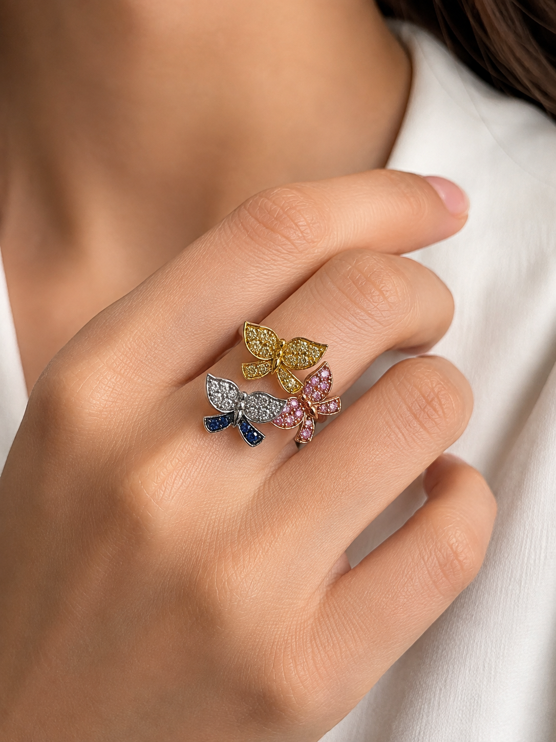 Soaring Sky Butterfly Ring
