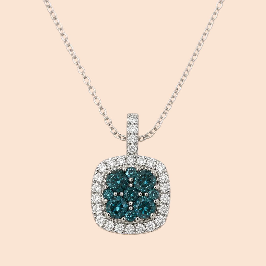 Blue Diamond Mosaic Pendant Signature