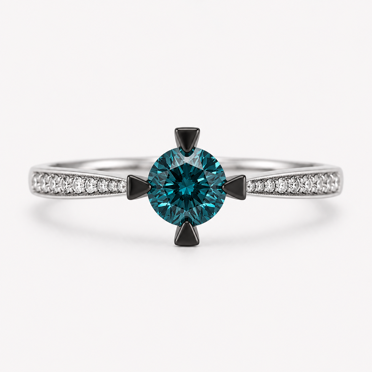 Blue Edge Diamond Ring blue diamond