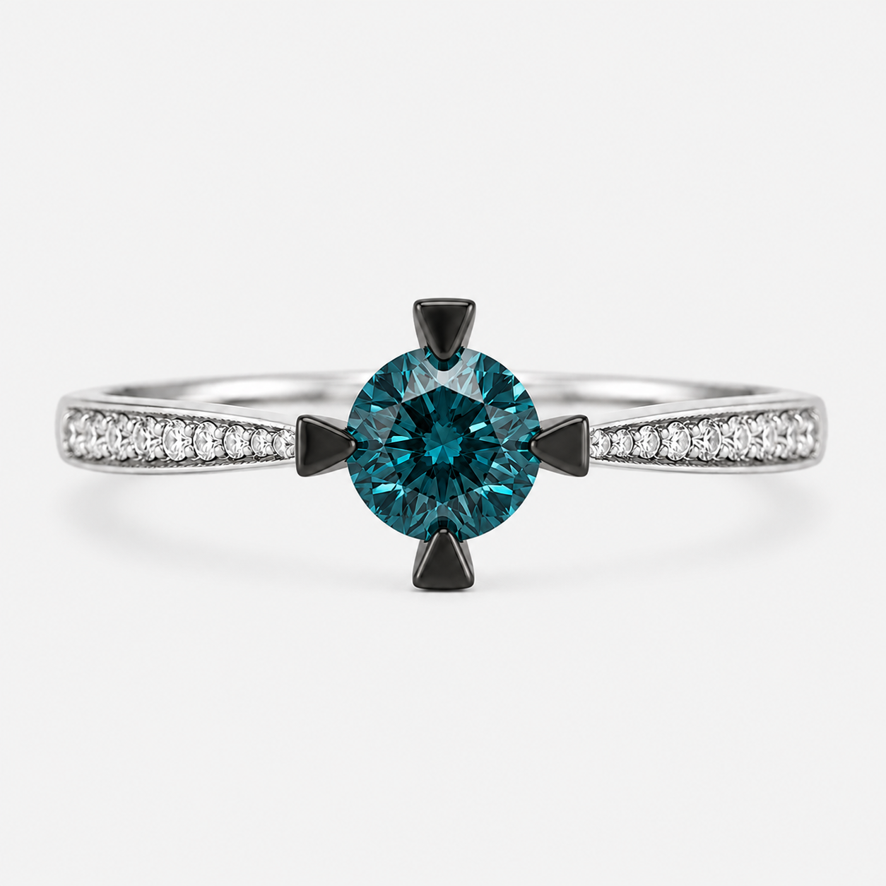 Blue Edge Diamond Ring blue diamond