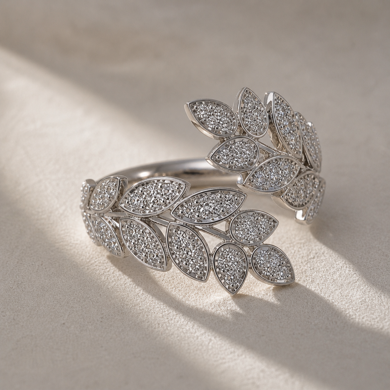 Angel Wings Diamond Ring White Diamond