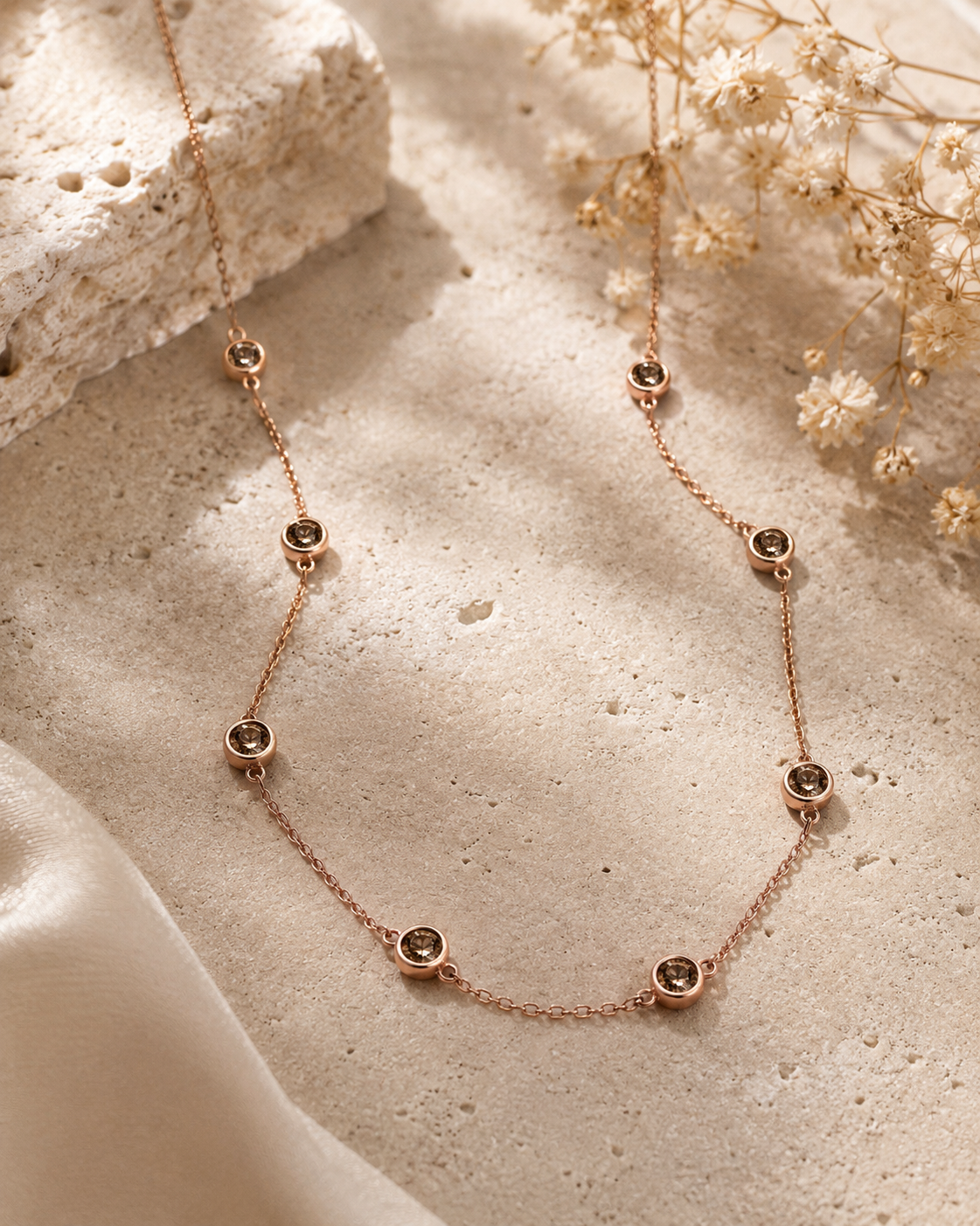 Coco Diamond Bezel Strand Necklace Coco Diamonds