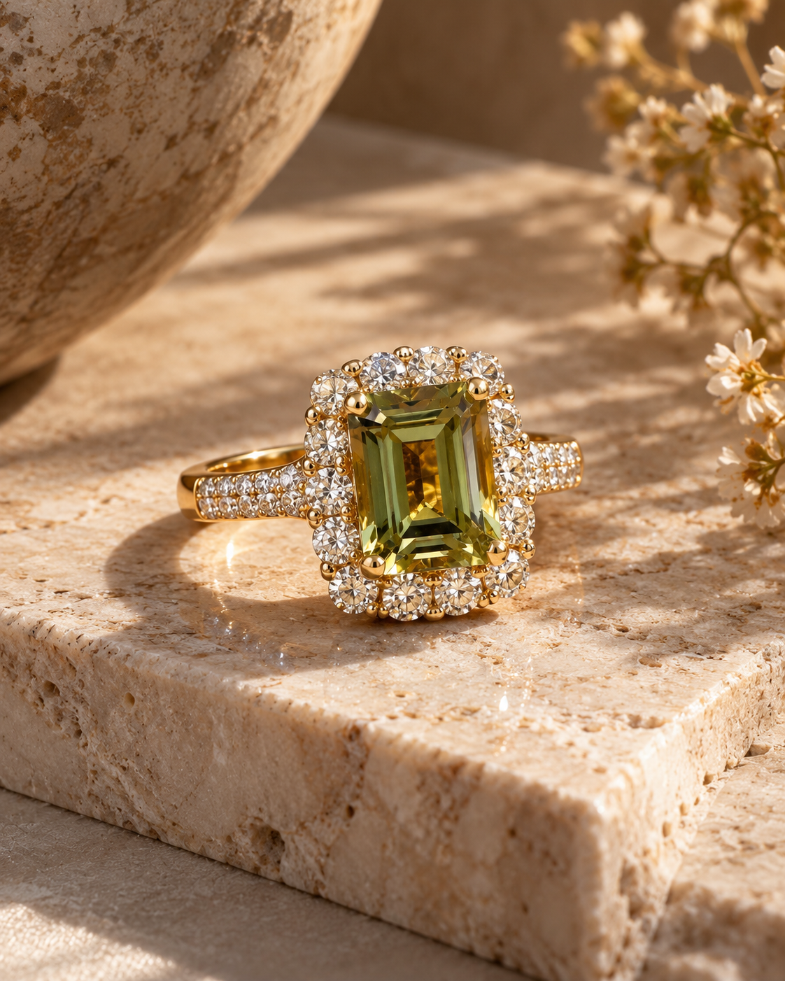 Emerald Isle Csarite & Diamond Ring