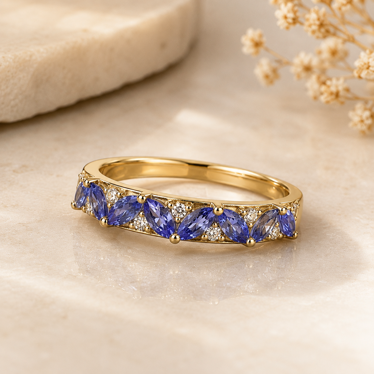 Up and Down Marquise Tanzanite Ring Tanzanite