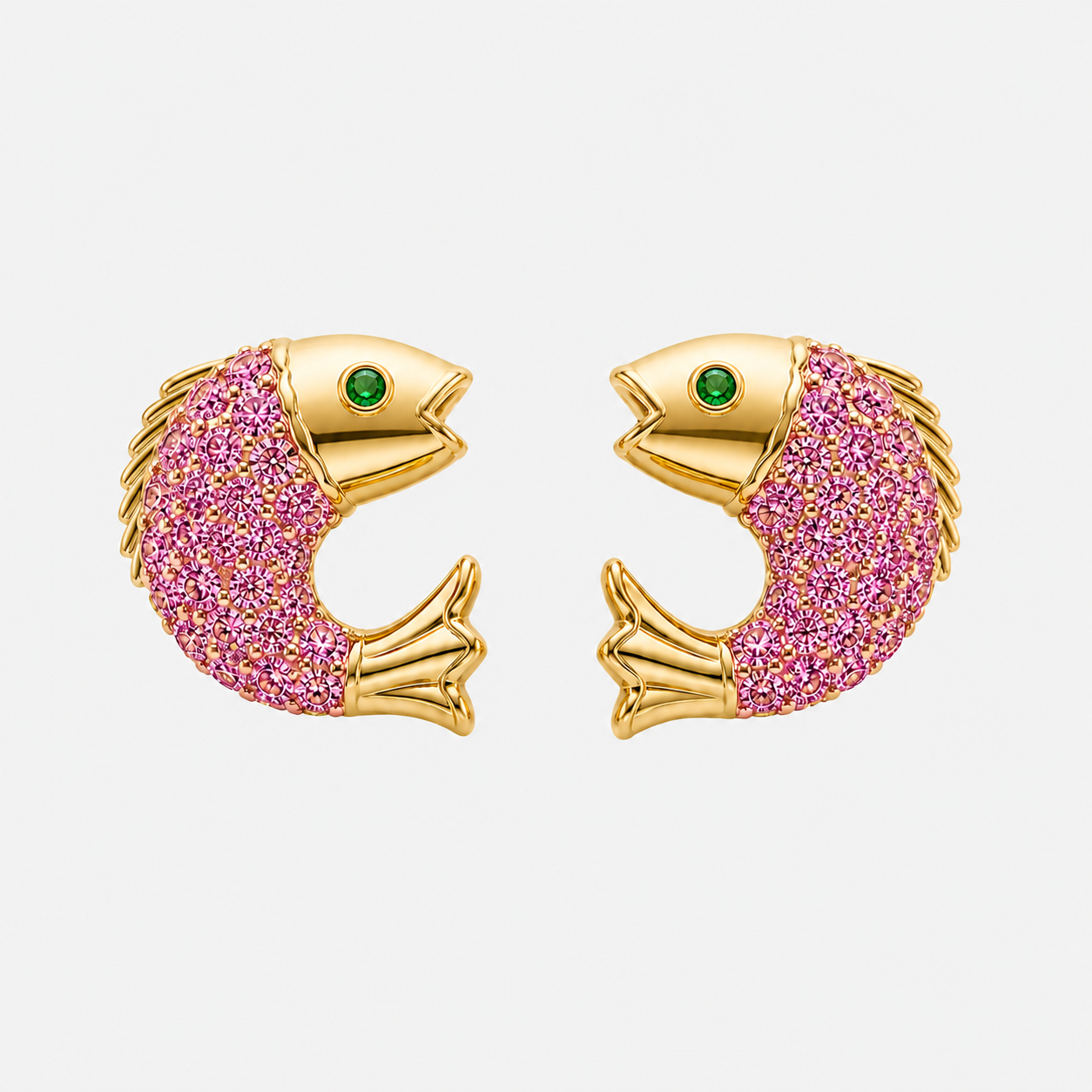 Pink Sapphire & Emerald Koi Studs Legacy Of The Wild