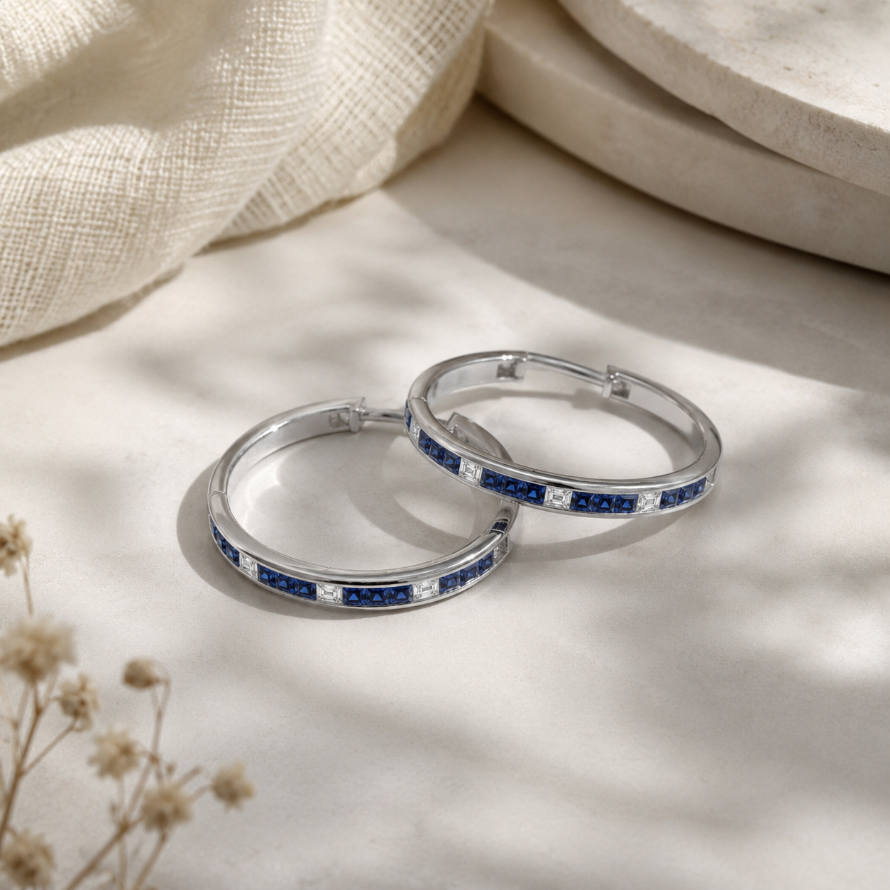 Legendary Sapphire & Diamond Hoops