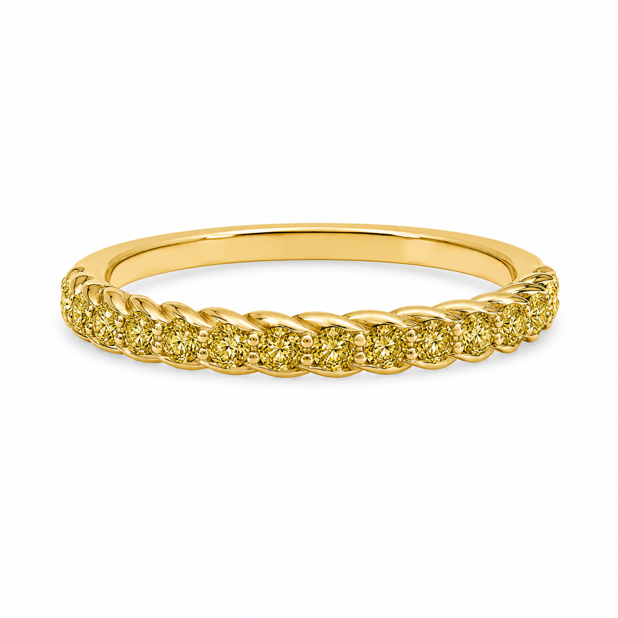 Pave Yellow Diamond Band Yellow Diamond