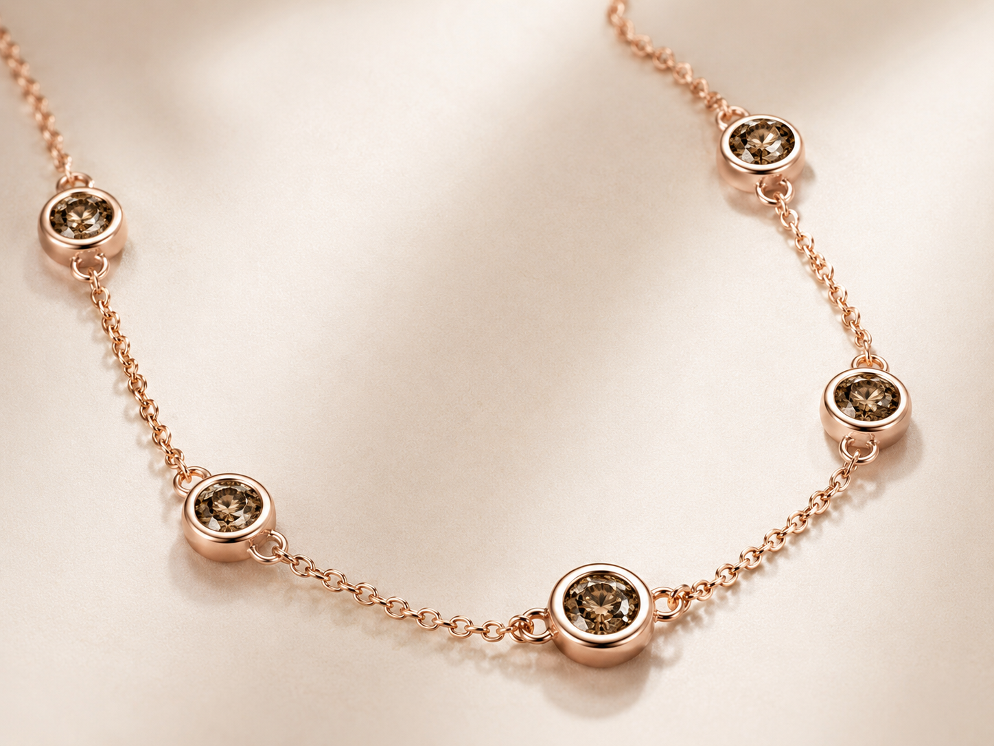 Coco Diamond Bezel Strand Necklace Coco Diamonds