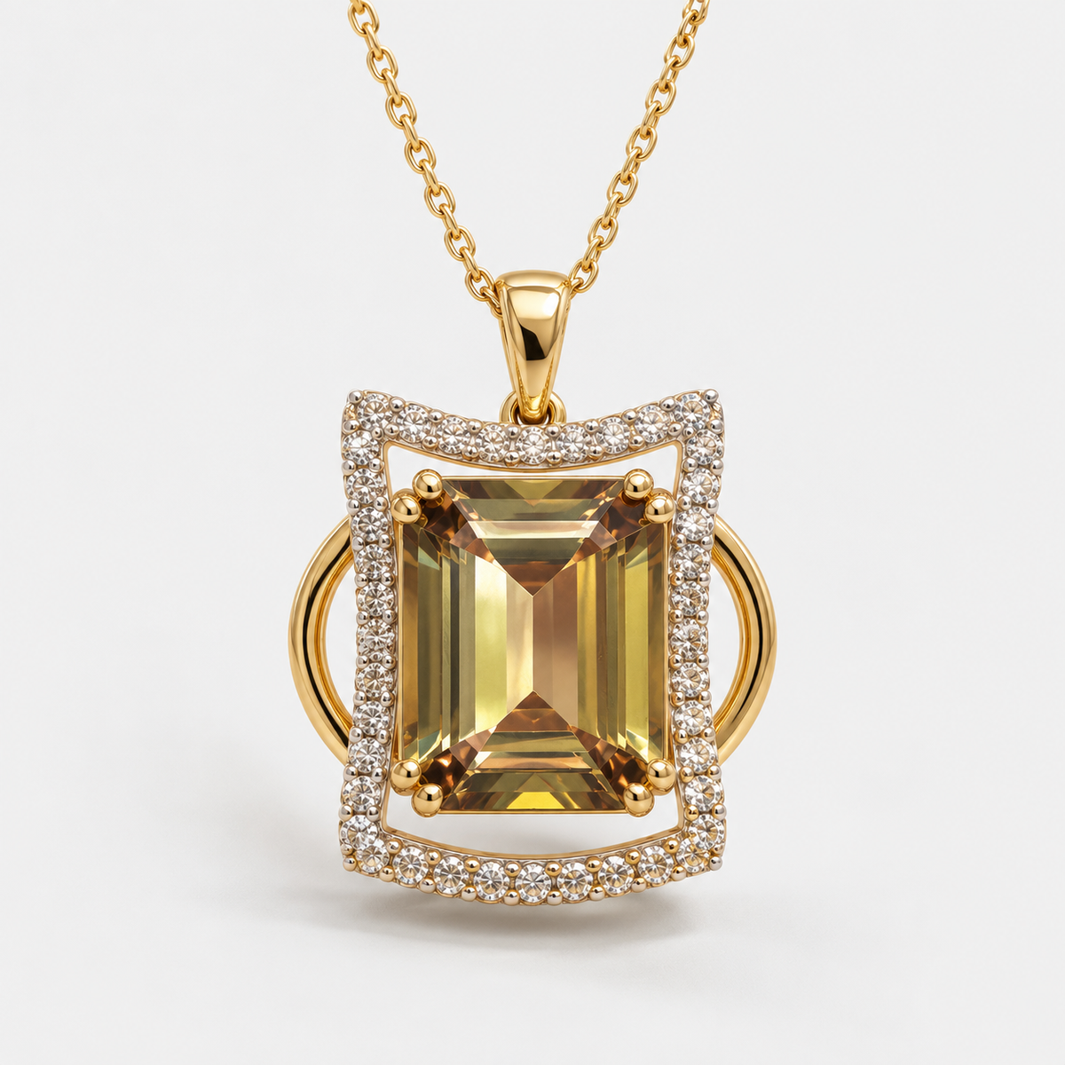Diamond Portrait Csarite Necklace