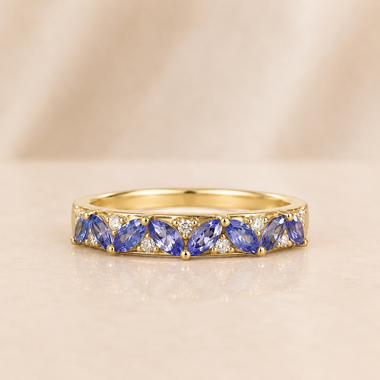 Up and Down Marquise Tanzanite Ring Tanzanite