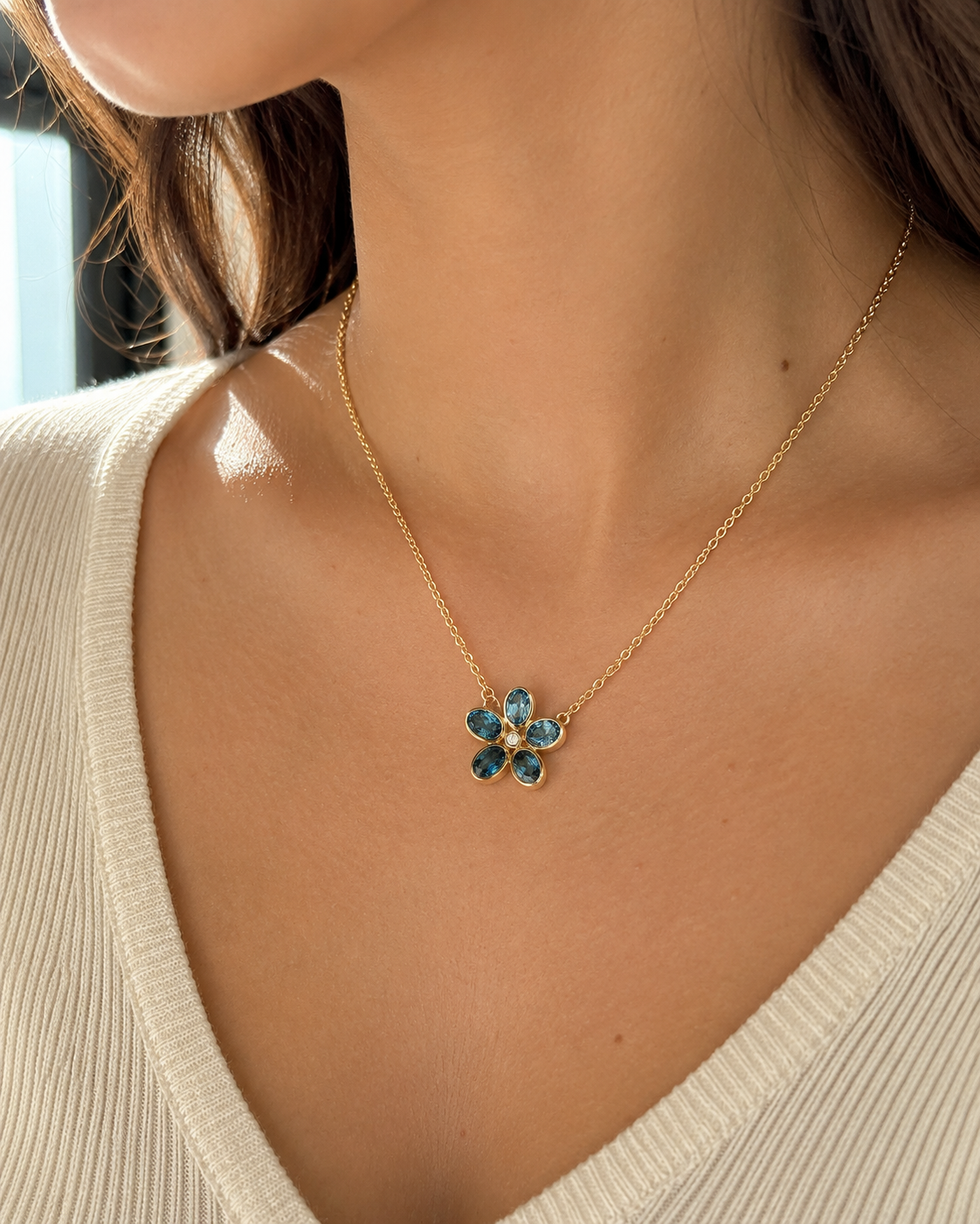 Summer Orchid Topaz Necklace