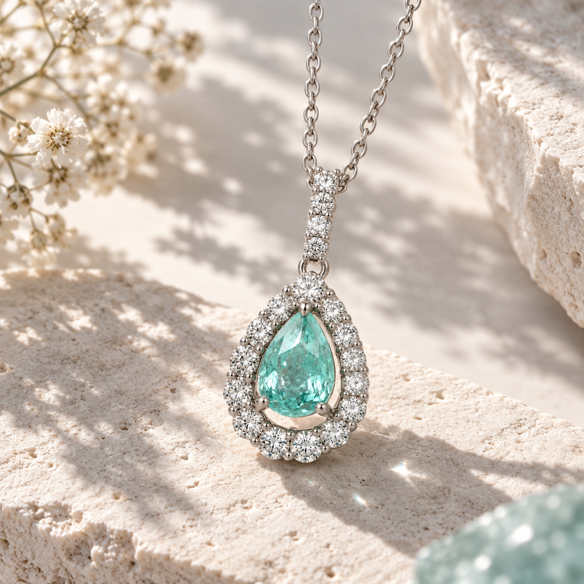 Morning Dew Certified Paraiba Pendant