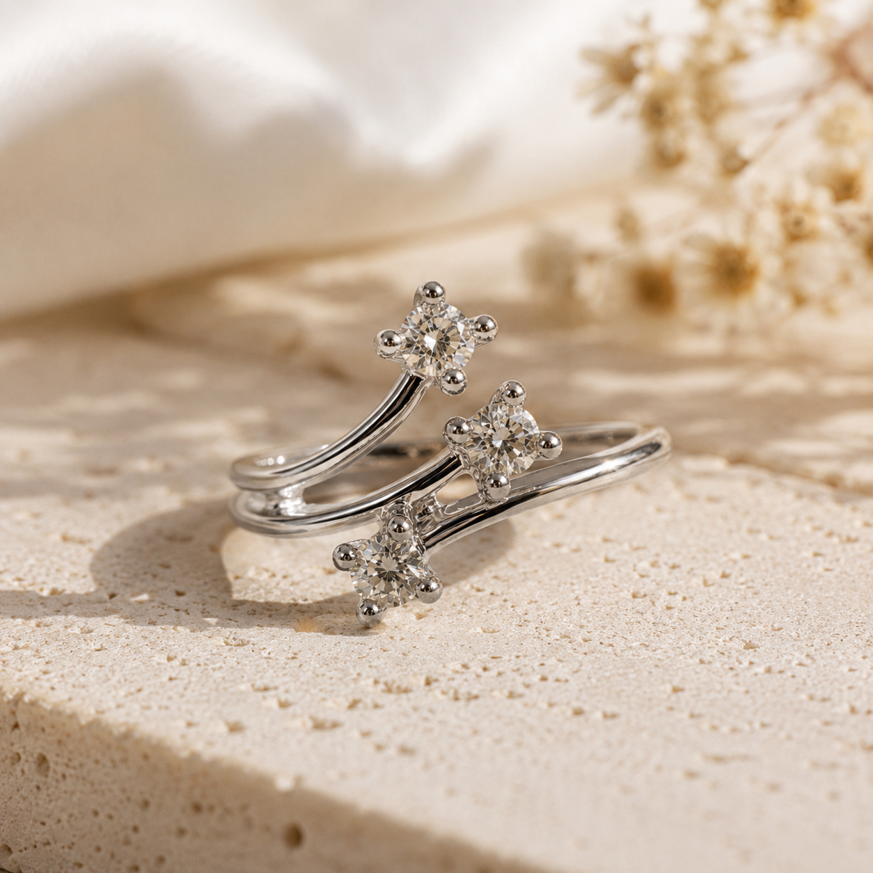 Diamond Burst Ring White Diamond