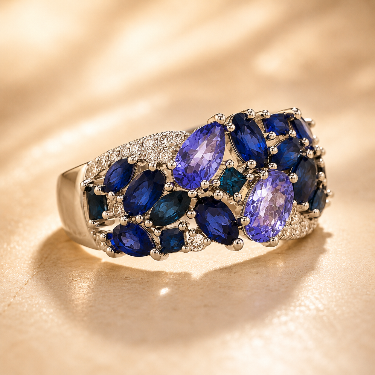 Sparkling Skylight Tanzanite Ring Tanzanite