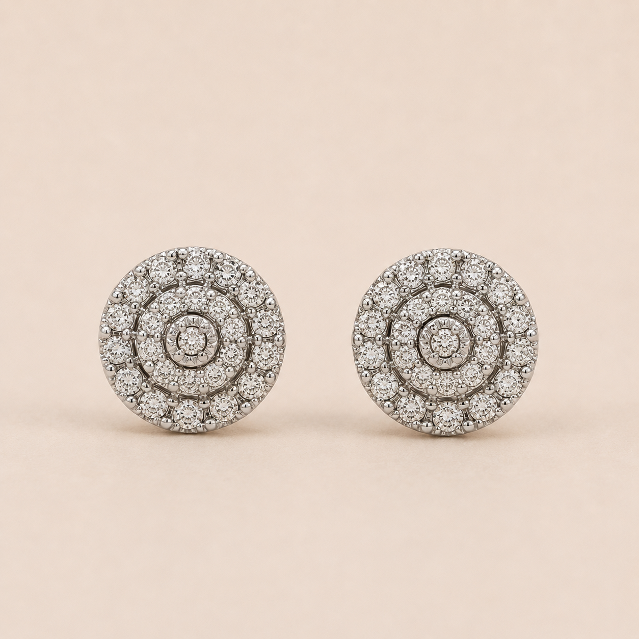 Silver Diamond studs KALLATI
