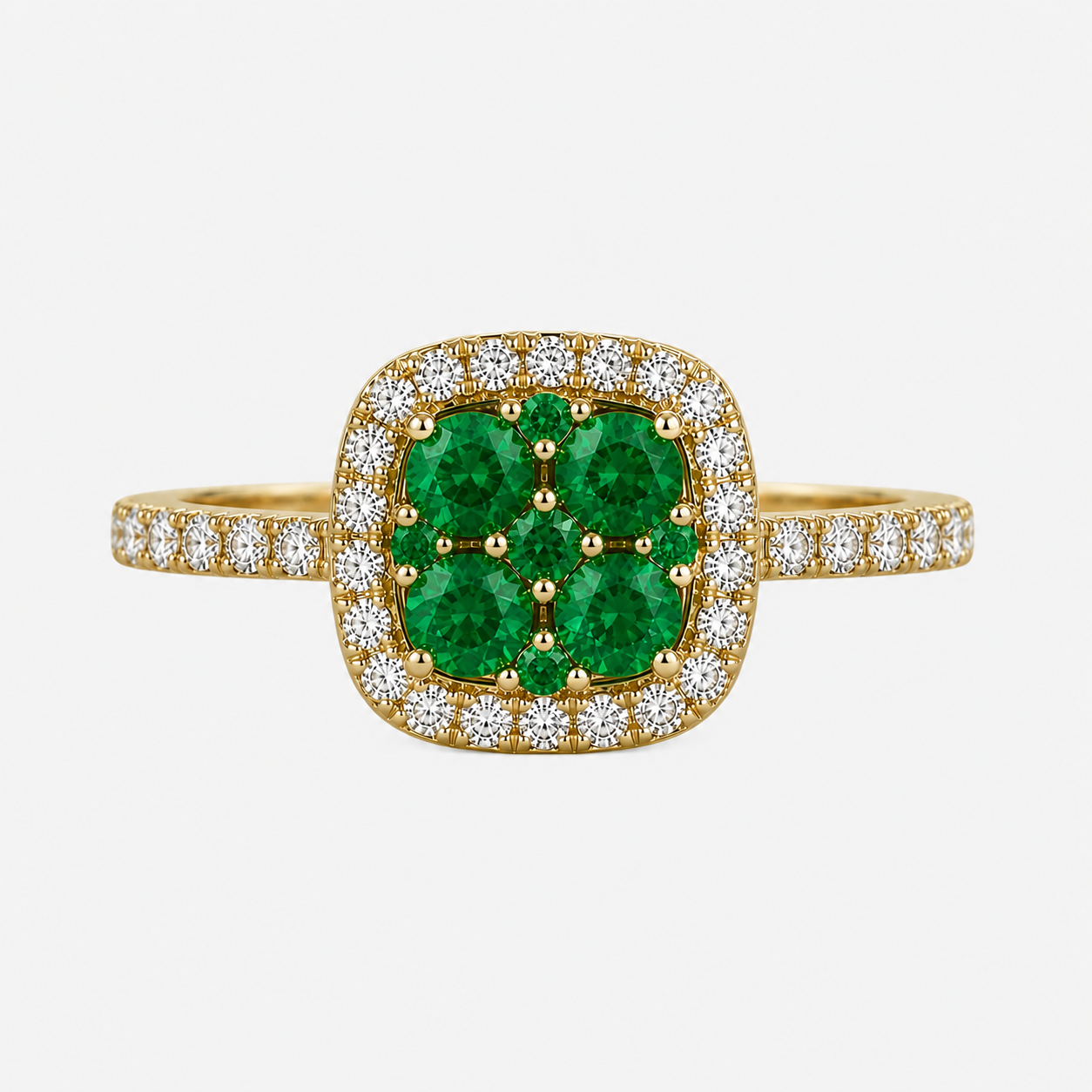 Emerald Mosaic Ring Emerald