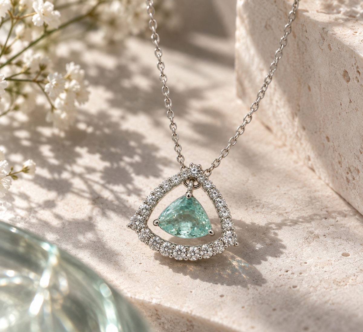Glacier Eye Certified Paraiba Necklace