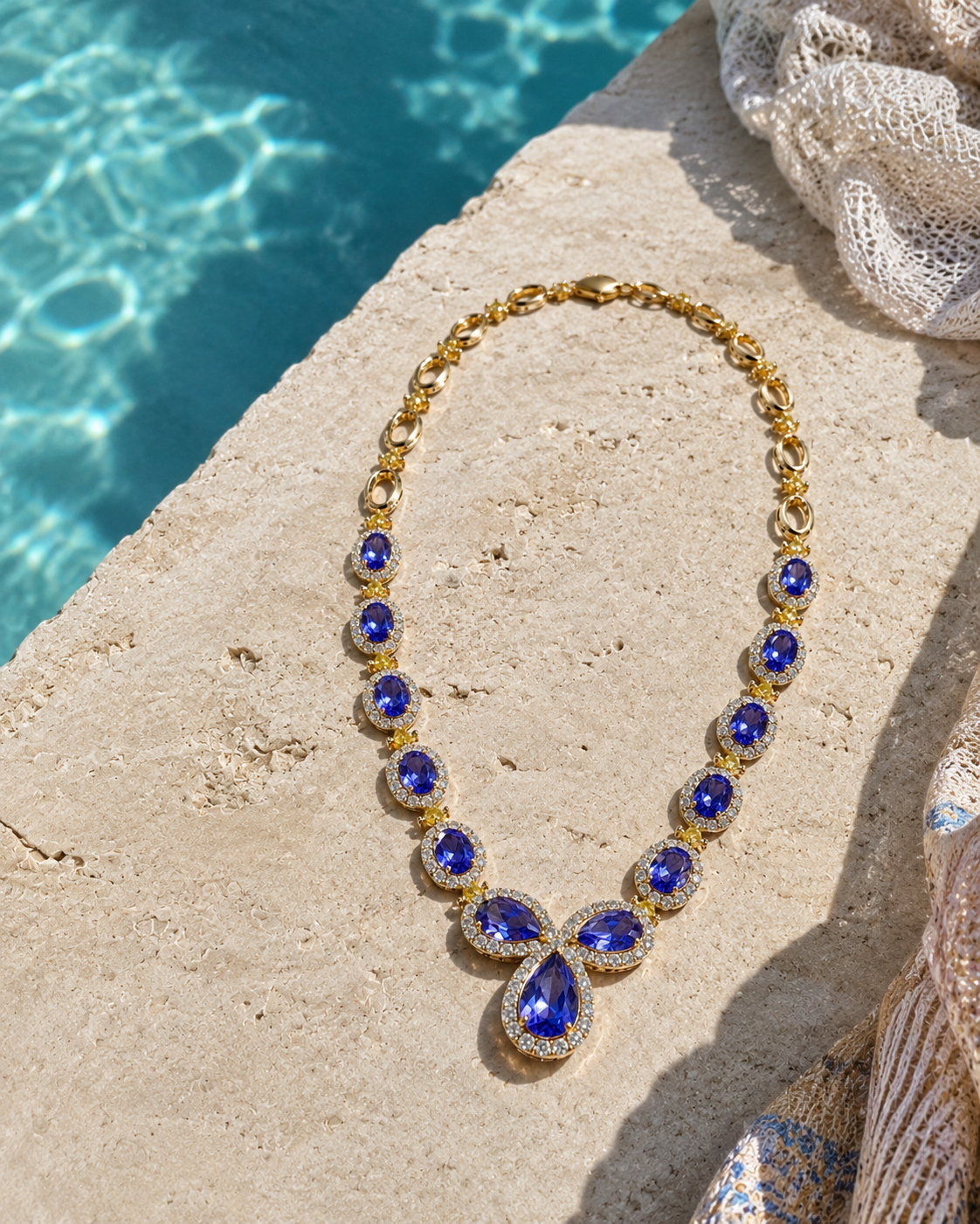 Certified Tanzanite Dynasty Necklace