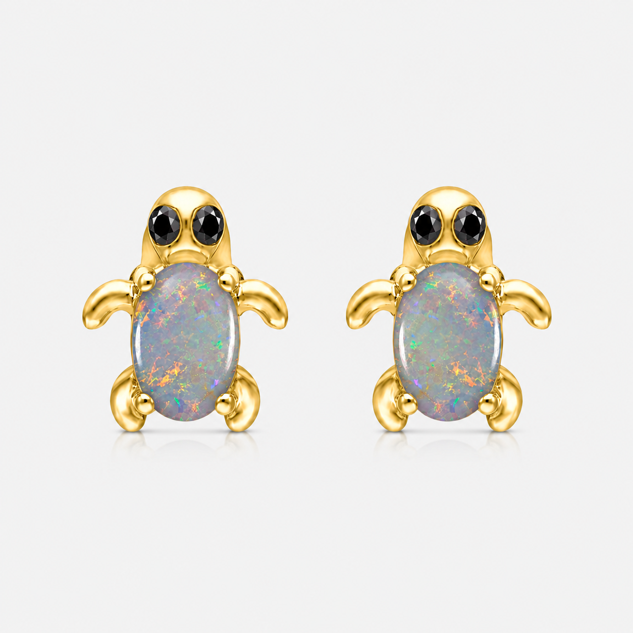 Baby Turtle Opal & Diamond Studs Legacy Of The Wild