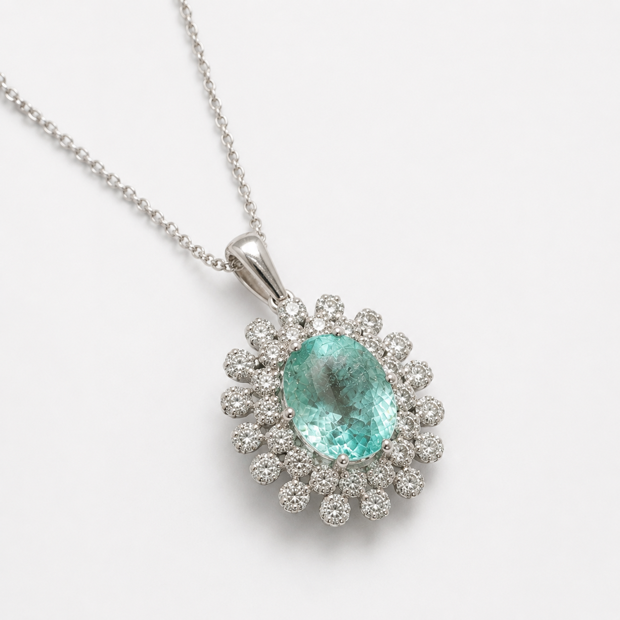 Certified Gentian Paraiba Necklace