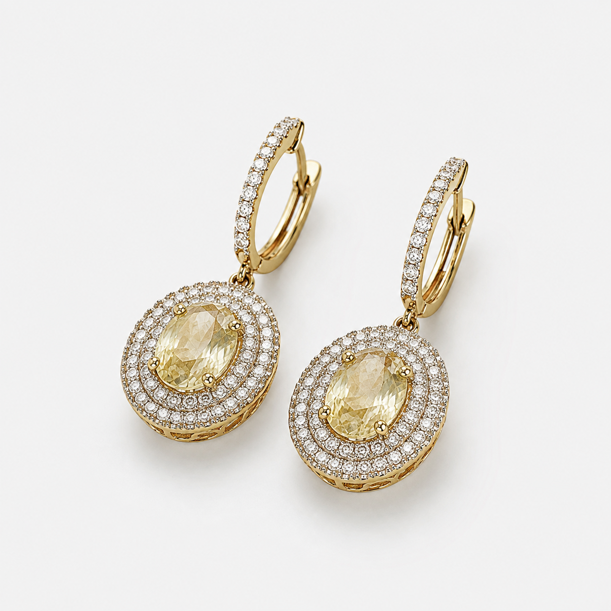 Certified Ivory Oasis Dangle Huggies