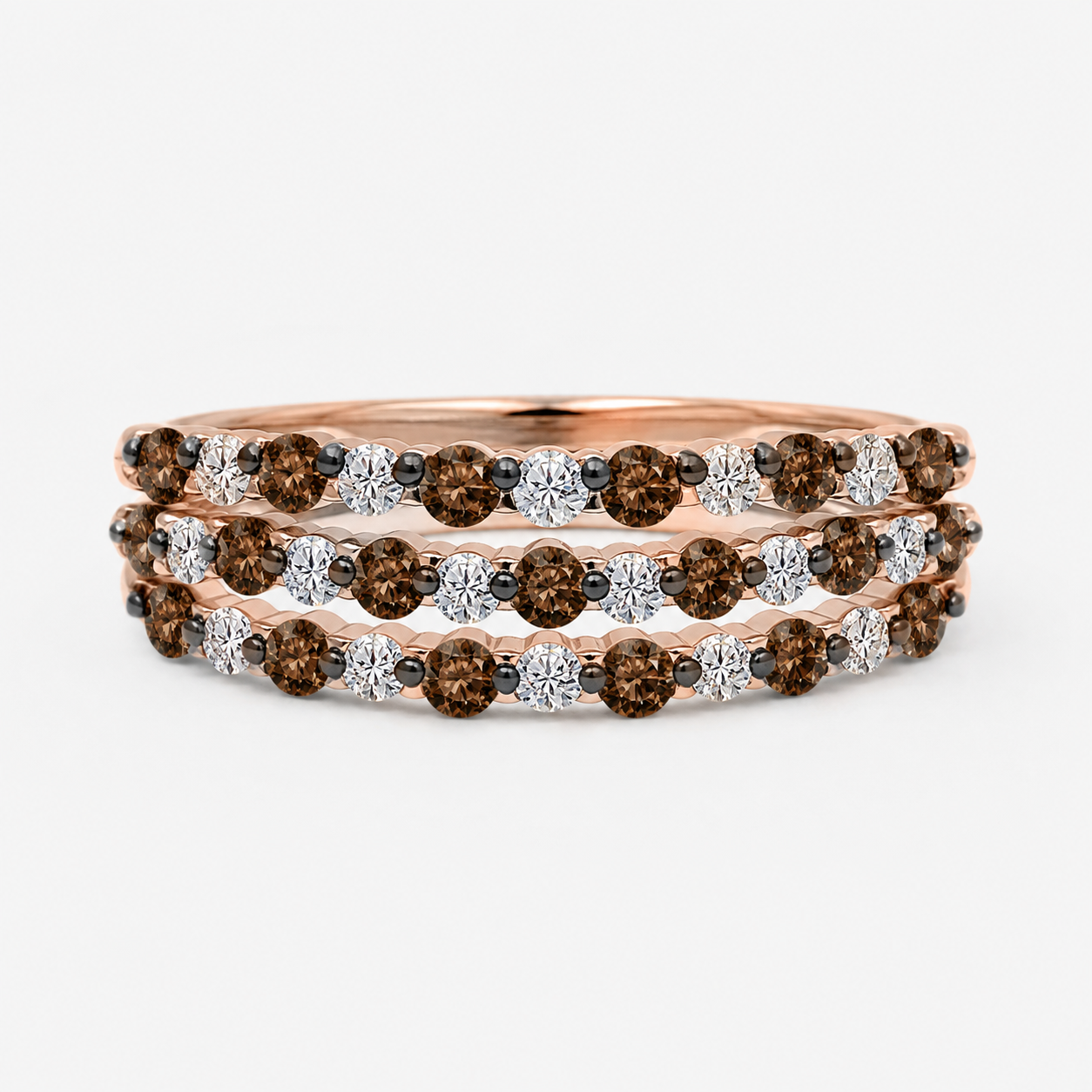 Coco & White Diamond Trio Ring Set Coco Diamonds