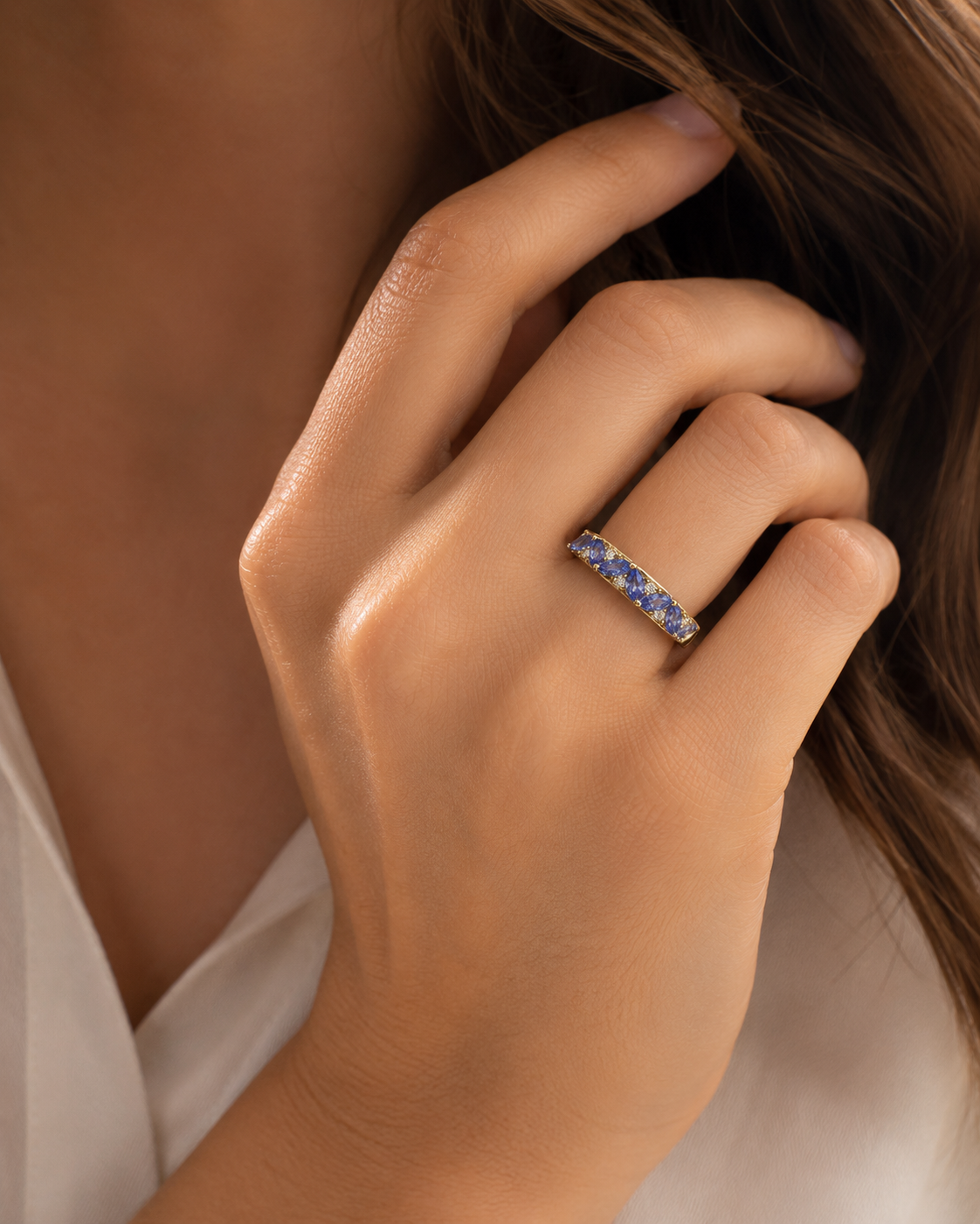 Up and Down Marquise Tanzanite Ring Tanzanite