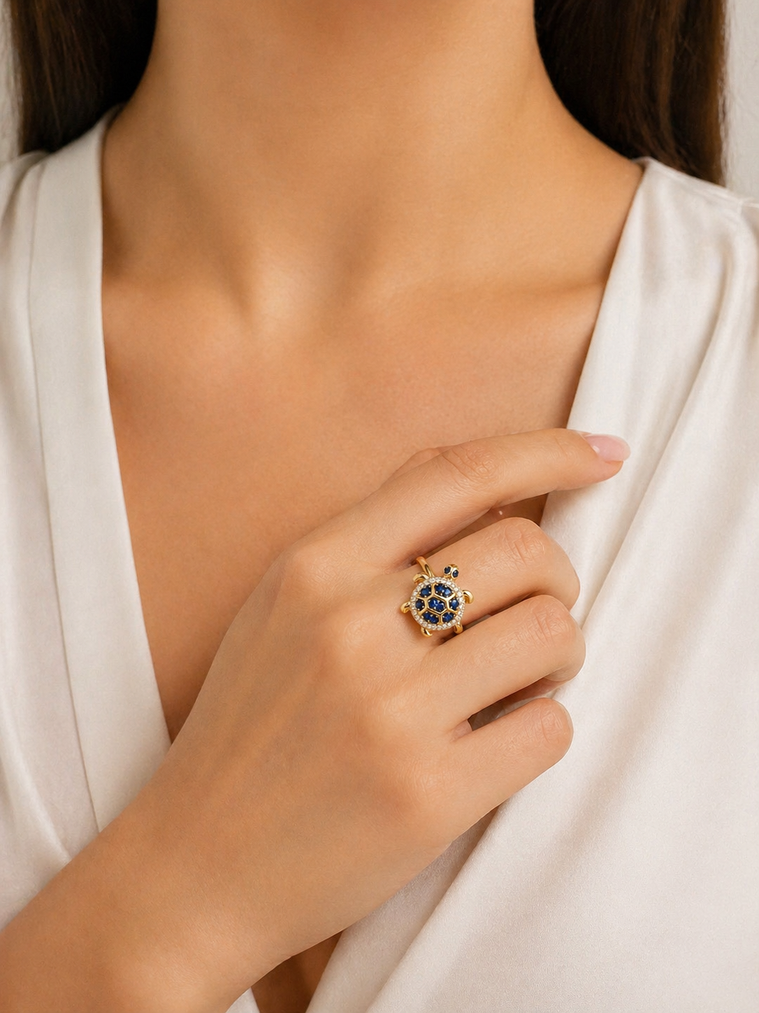 Sapphire Tortoise Ring