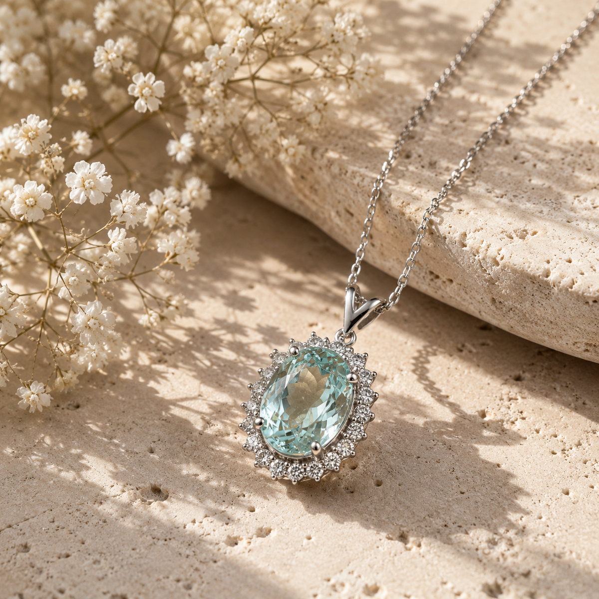 6.35 CT Certified Oasis Paraiba Necklace