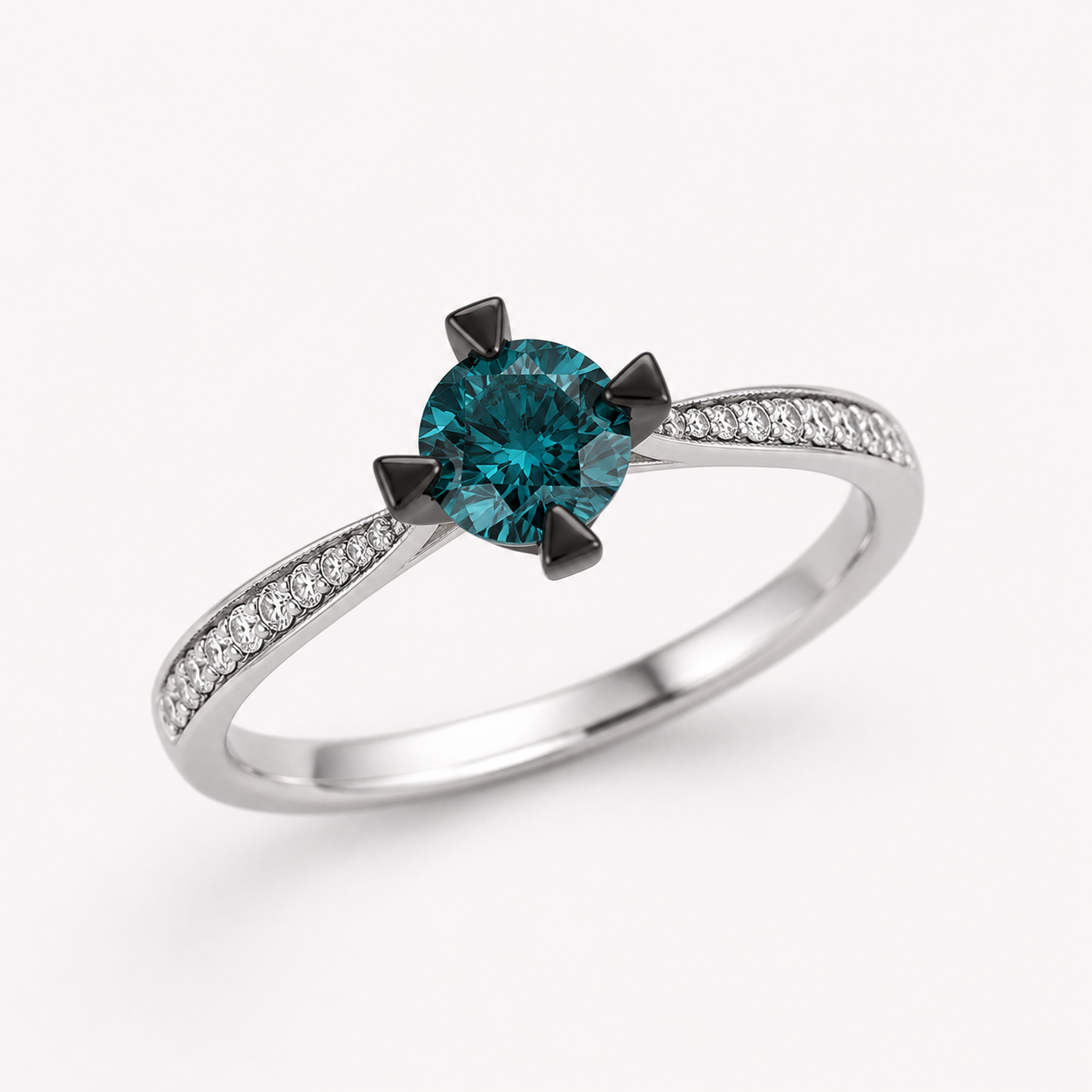 Blue Edge Diamond Ring blue diamond