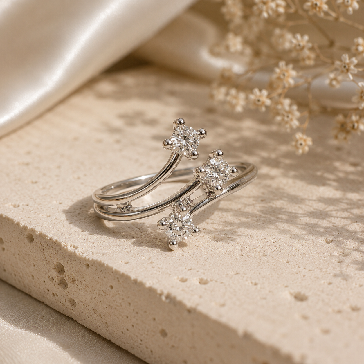 Diamond Burst Ring White Diamond