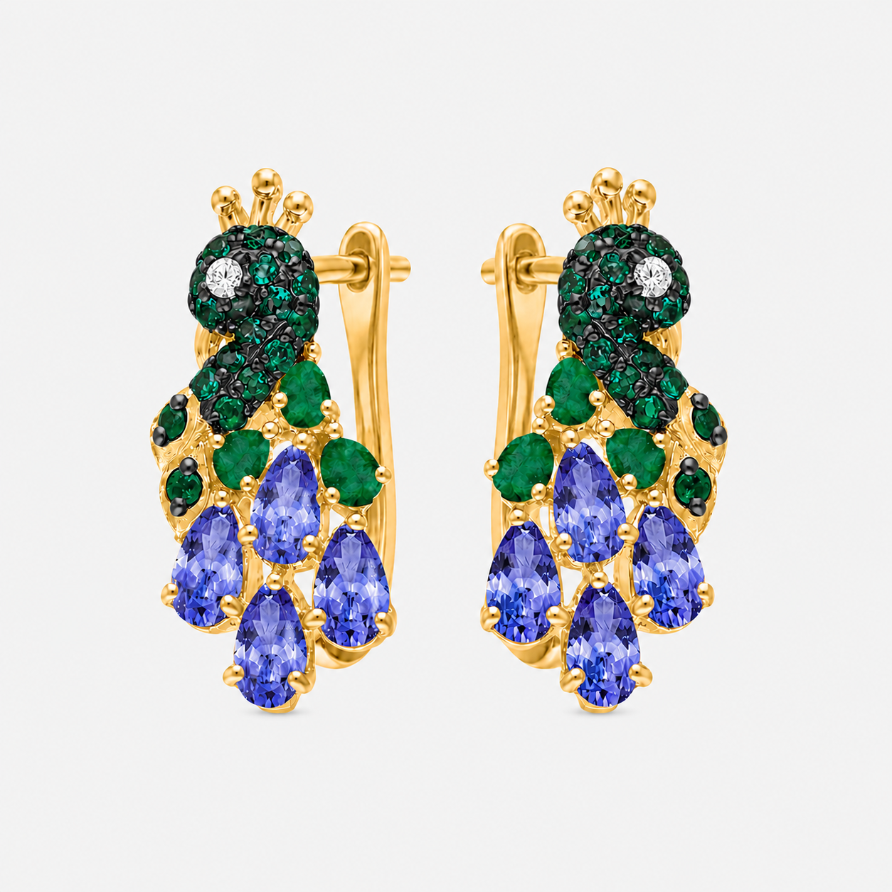 Royal Peacock Hoop Earrings Legacy Of The Wild