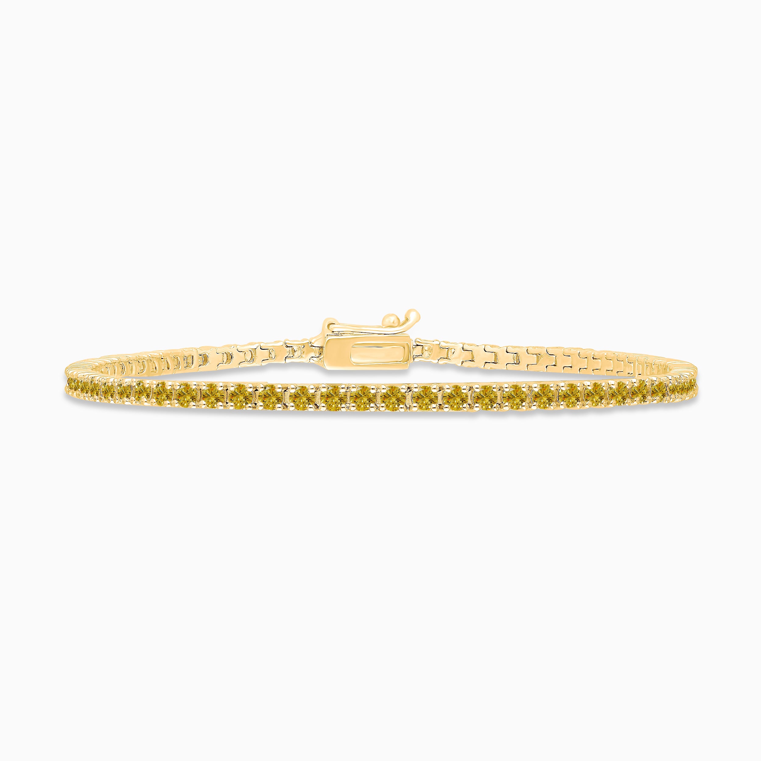 2.5 CTW Yellow Diamond Tennis Bracelet
