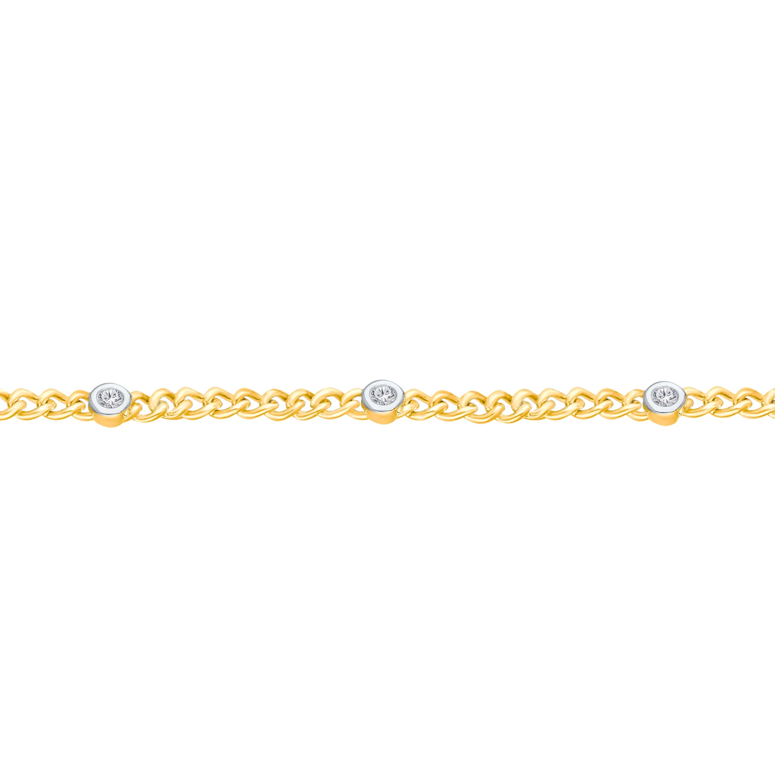 Trio Diamond Bubble Chain Bracelet