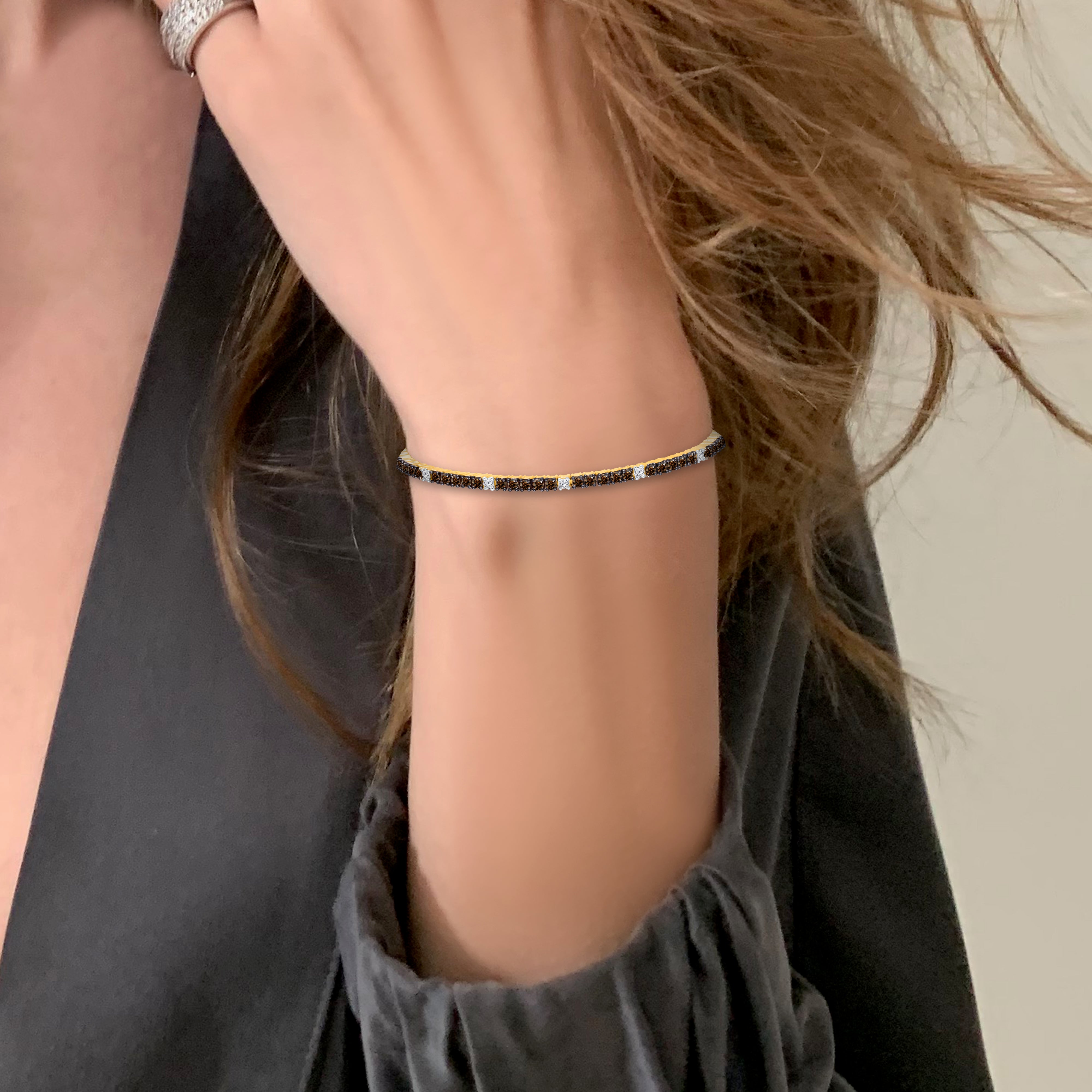 Coco & White Diamond Tennis Bracelet