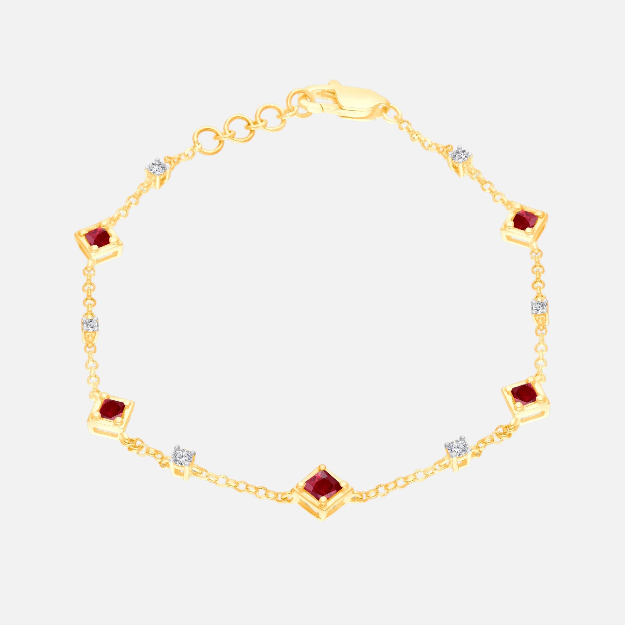 Princess Ruby & Diamond Bracelet Ruby