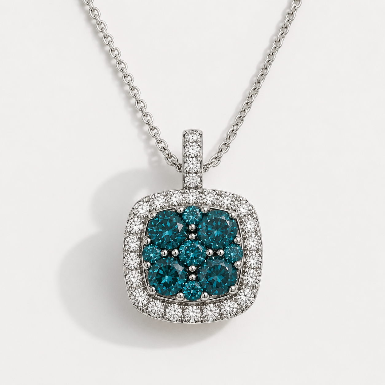 Blue Diamond Mosaic Pendant Signature