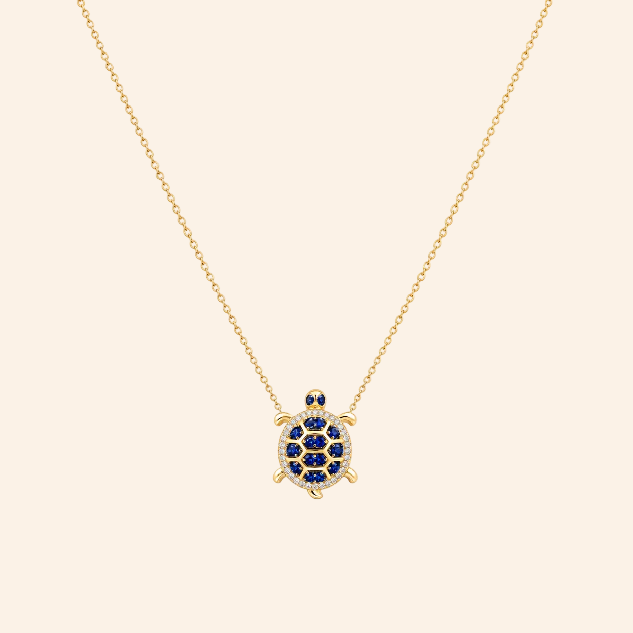 Sapphire Tortoise Necklace