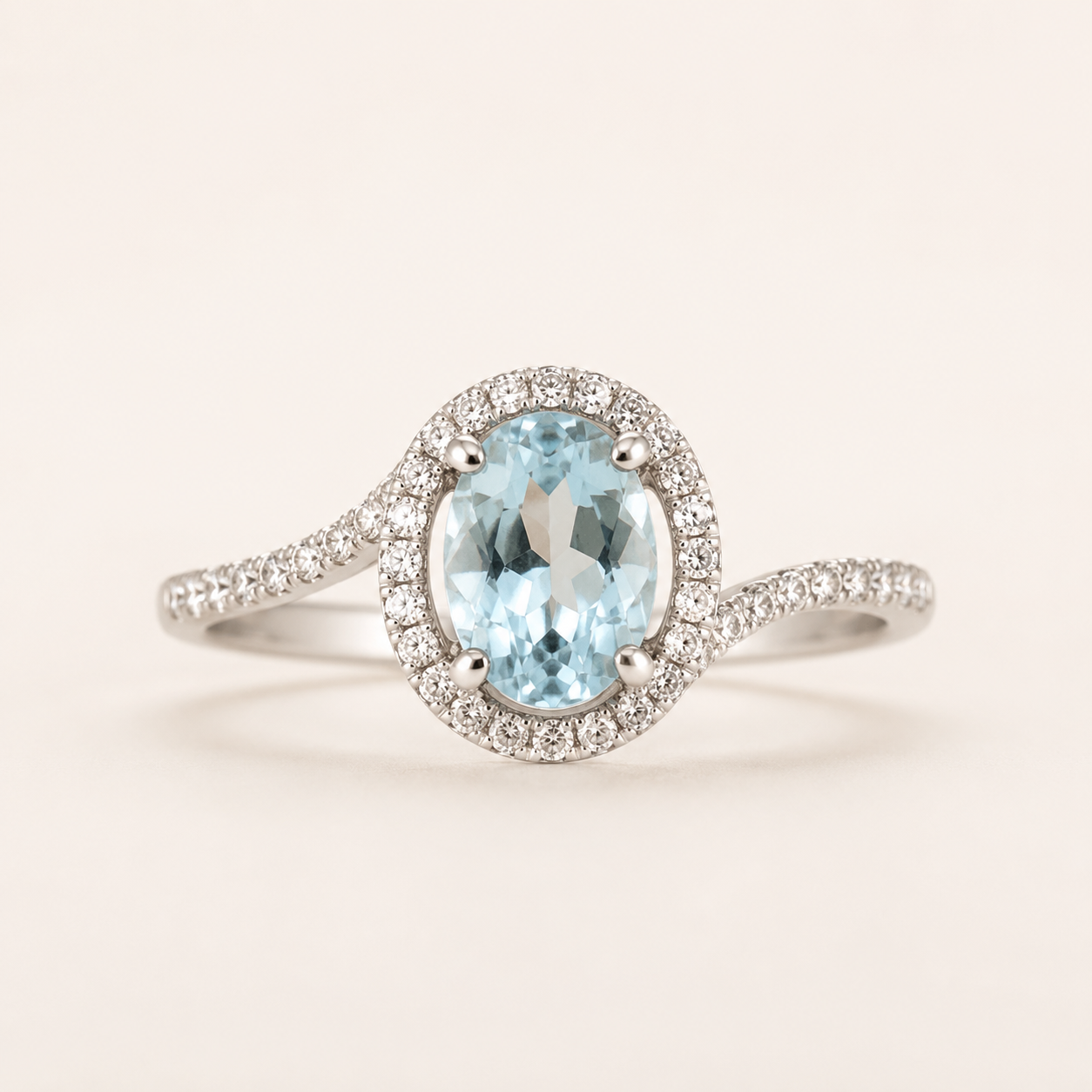 Blue Lagoon Aquamarine & Diamond Ring Aquamarine