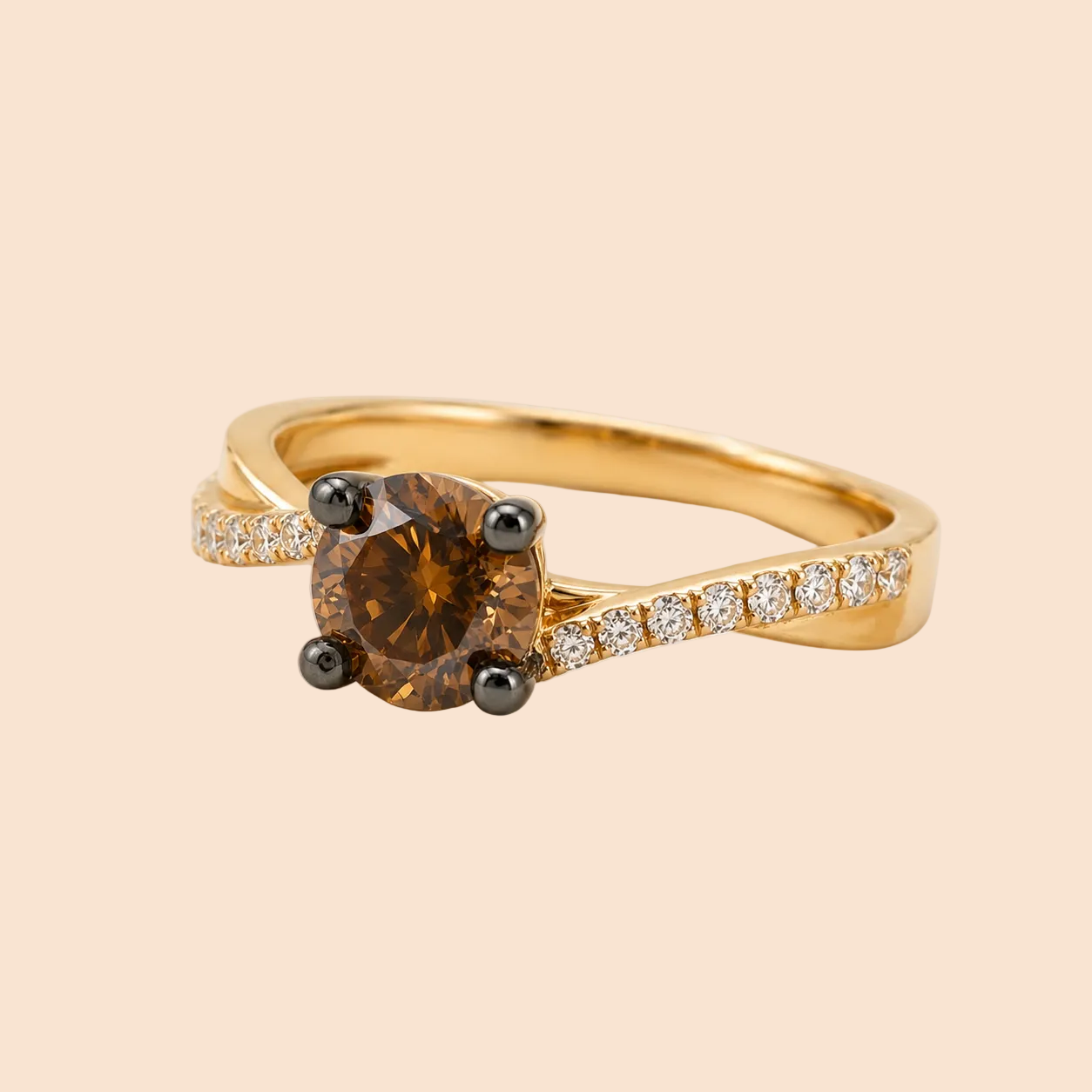 Twist of Diamonds Coco Ring
