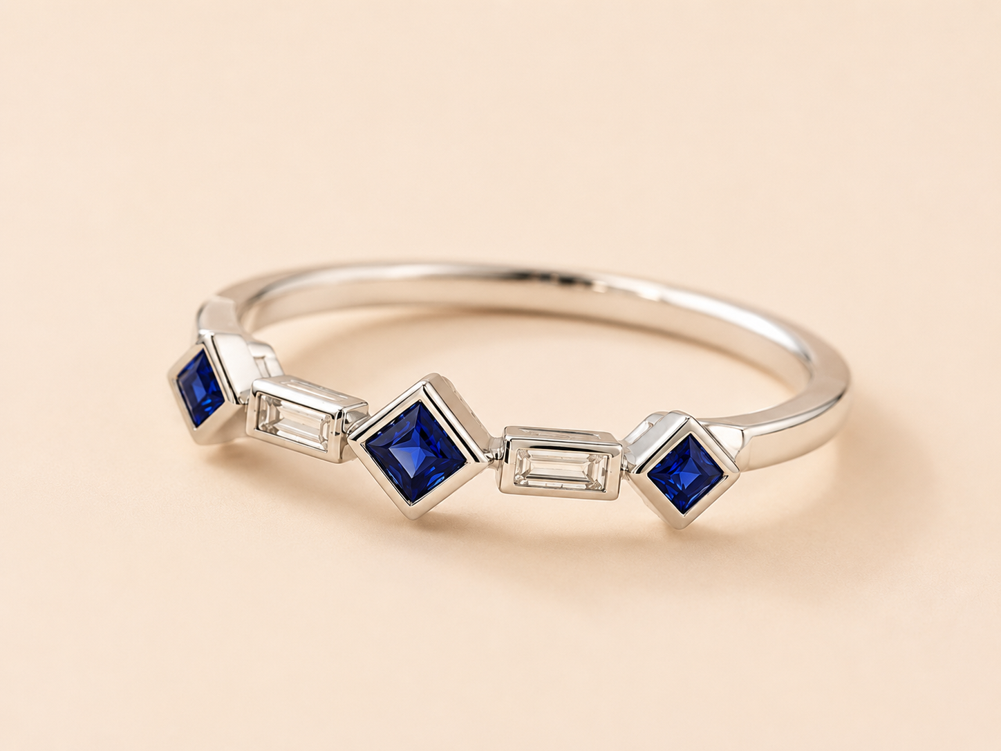 Sapphire & Diamond Legendary Stacker Blue Sapphire