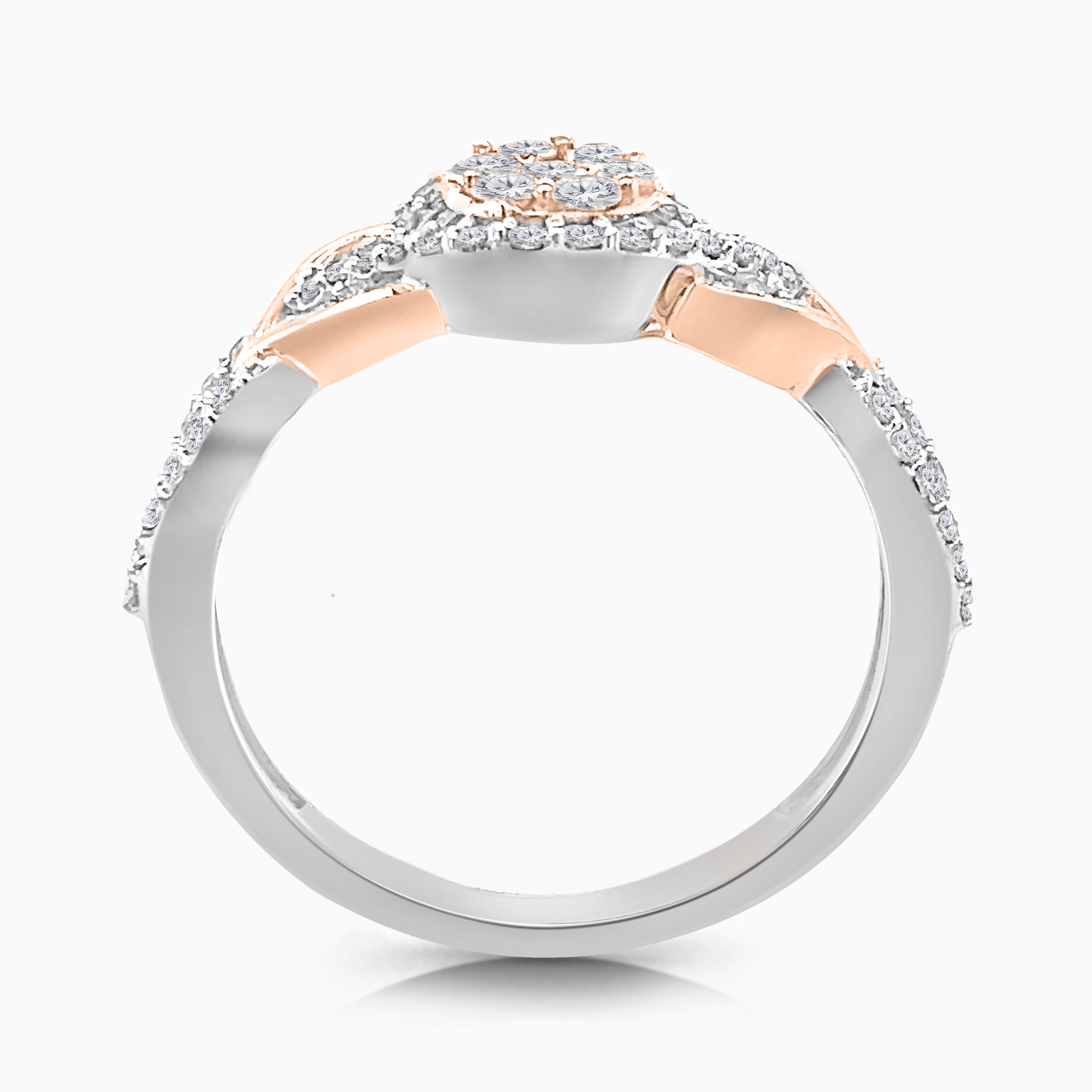 Dual Tone Circle Interlocking Ring