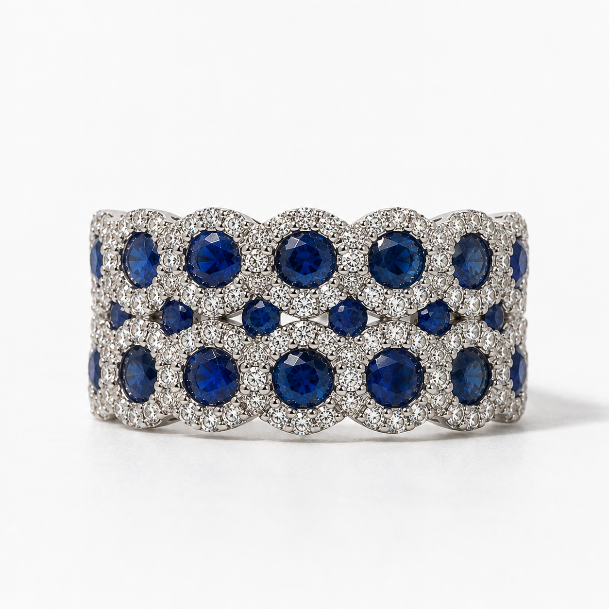 Round & Round Sapphire & Diamond Band